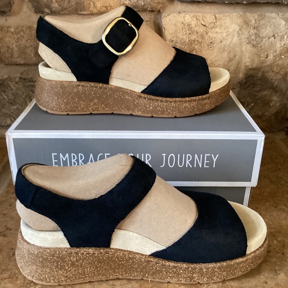 Dansko Shoes - Dansko Bianca Platform Sandal Black Burnished Suede EU 38 US 7.5-8 Women Shoes